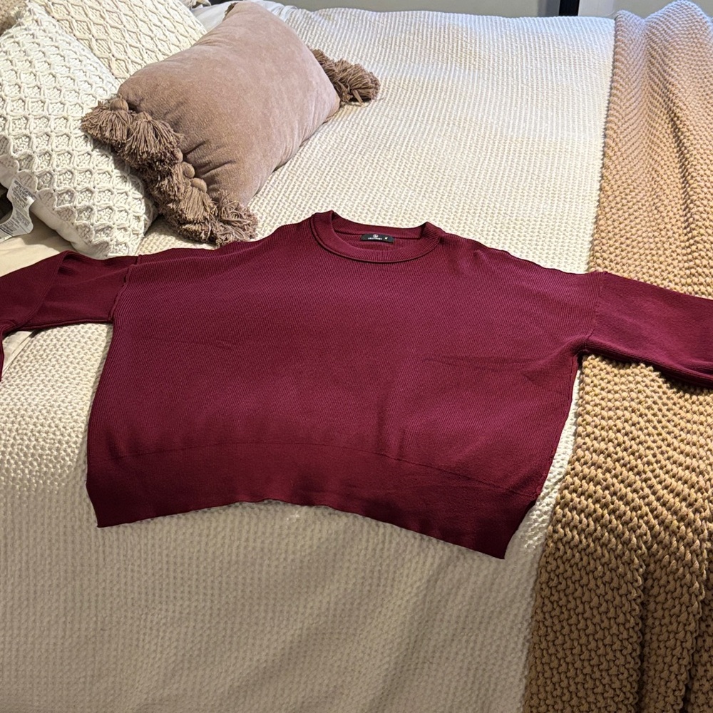 Women's Burgundy Oversized Sweater